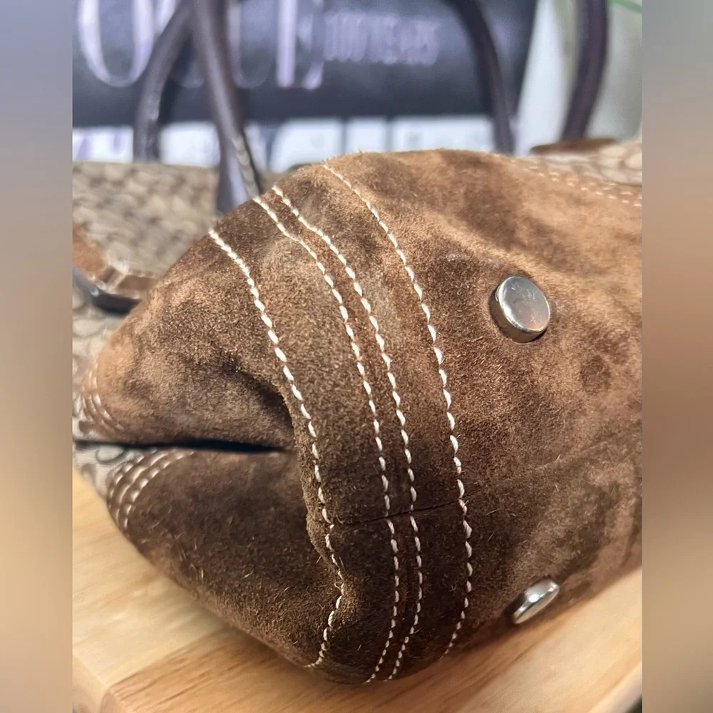 ❣️SALE❣️COACH Vintage SoHo Suede Leather & Jacquard Canvas, Gorgeous Condition - Picture 10 of 15